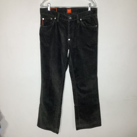 Hugo Boss Orange Mens Suede Feel Button Fly Pants - Picture 3 of 5